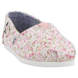 TOMS Alpargata Multi Pink Floral Embroidered Slip-On Shoes, Women's Size 8